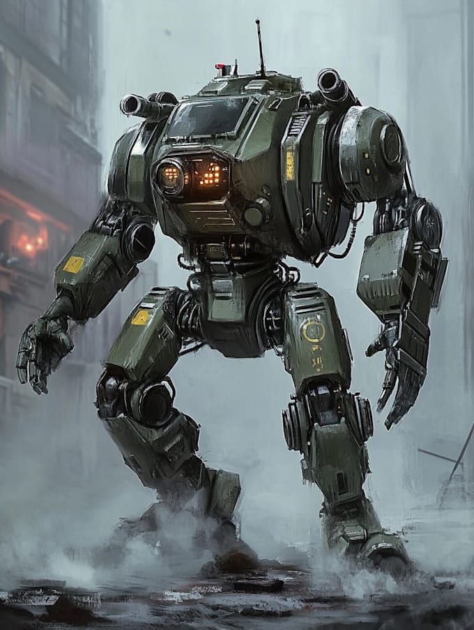 create custom mecha robot art