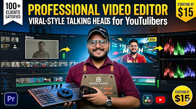 edit professional talking head videos for youtubers