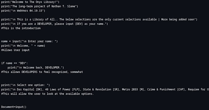 develop your python software