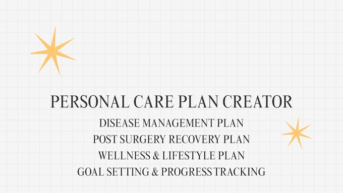 do personalized care plan creation