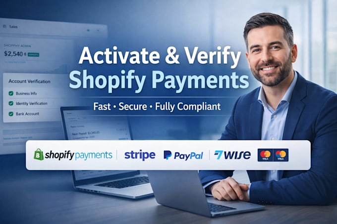 activate and verify shopify payments for your store