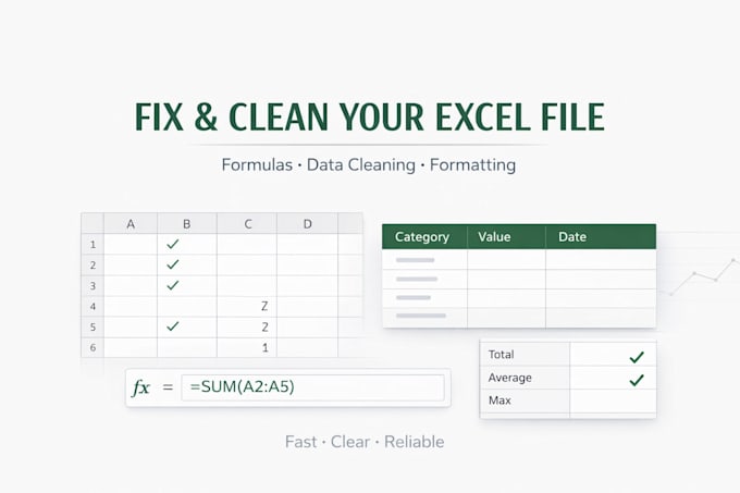fix, clean and improve your excel spreadsheet