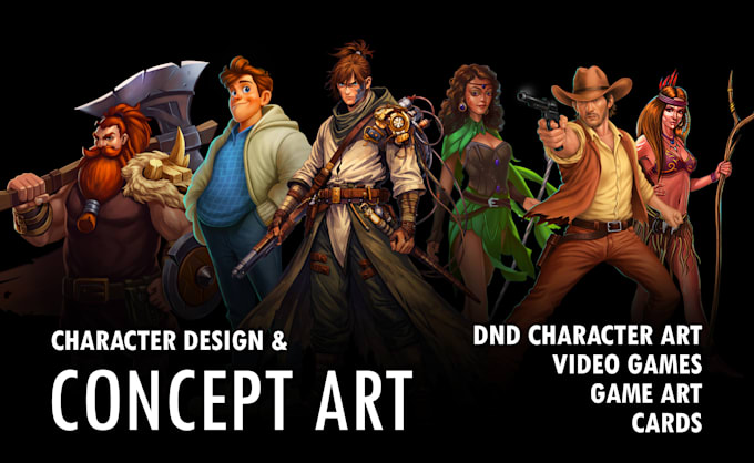 make concept arts and illustration