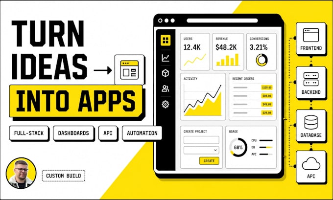 build a custom web app dashboard or admin panel