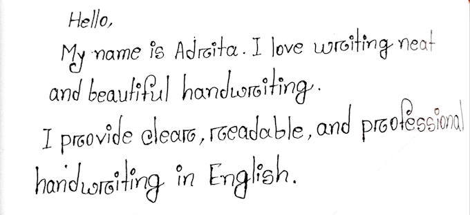 write neat and clean handwriting