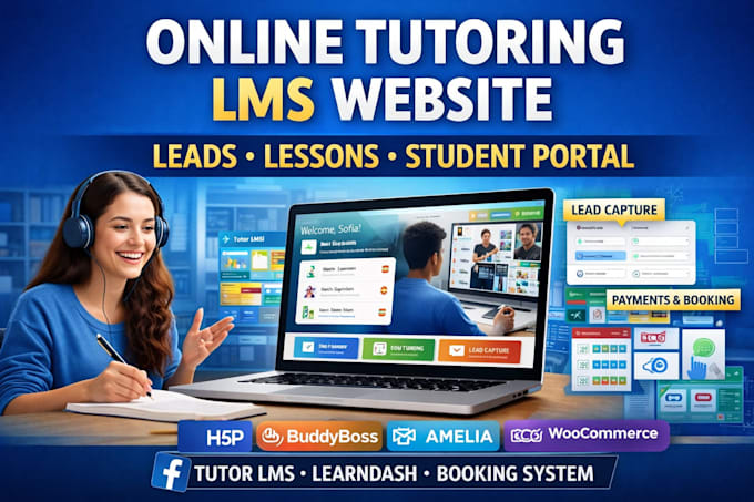 build lms website tutor lms elearning website with h5p interactive learning