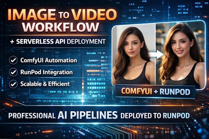 create image to video comfyui workflow and deploy serverless api into runpod