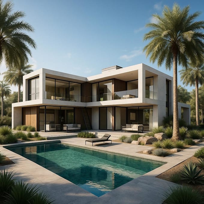 create realistic exterior 3d rendering for your house