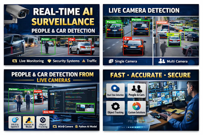 develop real time ai surveillance for people and car detection