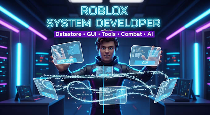 create advanced roblox systems, leaderstats, datastore, gui, tools and custom lu