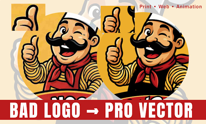 redraw your logo into clean vector and animation ready
