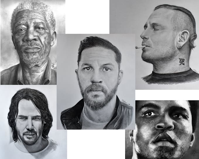 draw a realistic pencil portrait