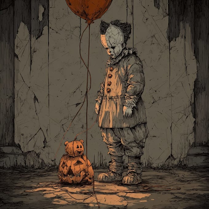 draw a horror illustration