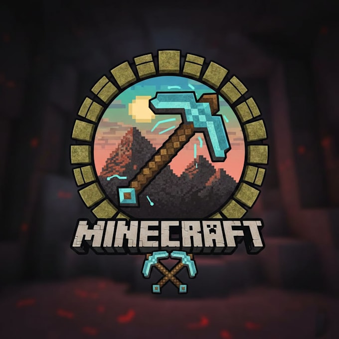 design a professional minecraft gaming logo