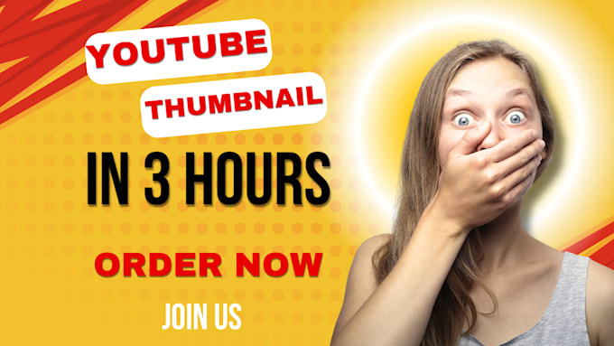 design professional youtube thumbnail in 3 hours