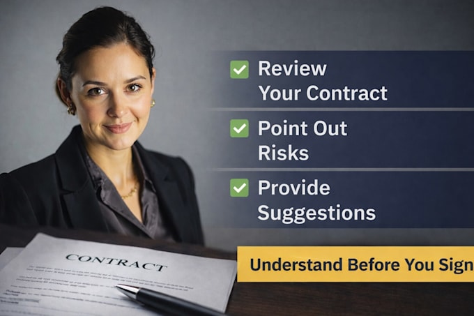 review your contract or agreement and point out risks suggestions