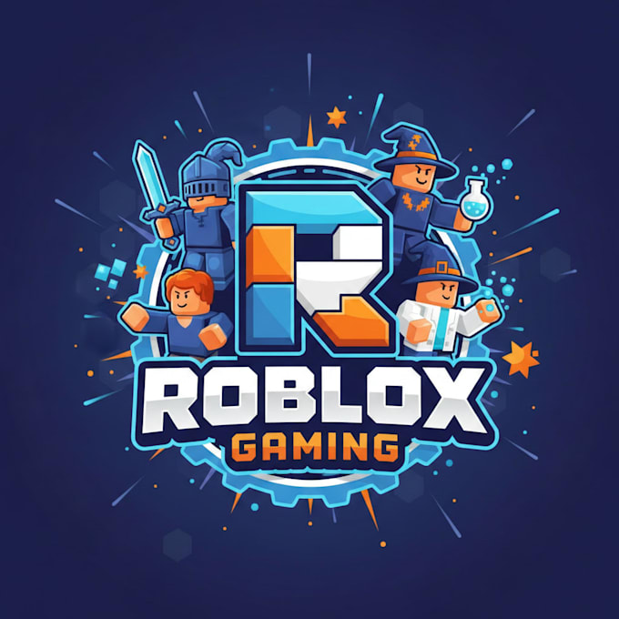 design a professional roblox gaming logo