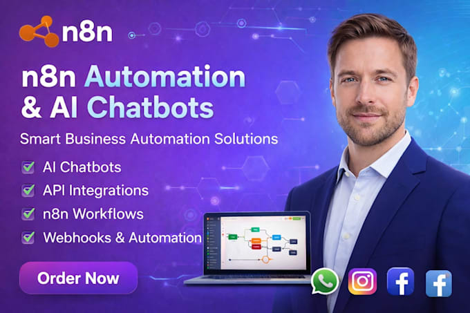 build n8n ai chatbots for whatsapp, website and social media