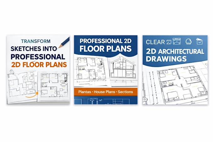 Professional 2d floor plans by Pablocavieres | Fiverr