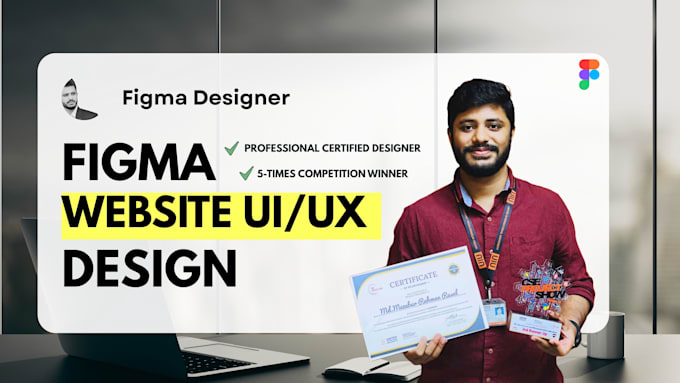 design responsive UI UX web designs in figma with prototypes