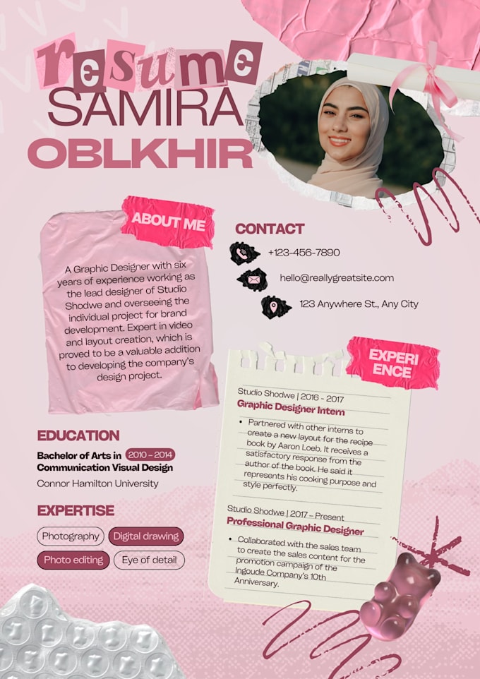 design a professional CV for students aninternship