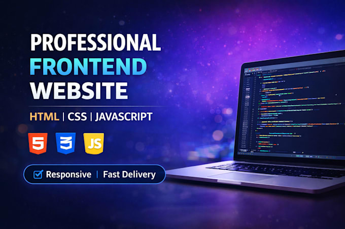 do frontend website development using html CSS javascript