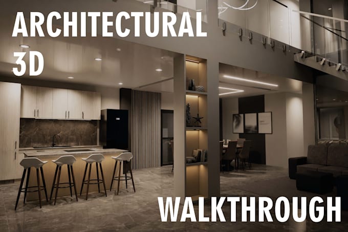create a realistic 3d architectural walkthrough or animation