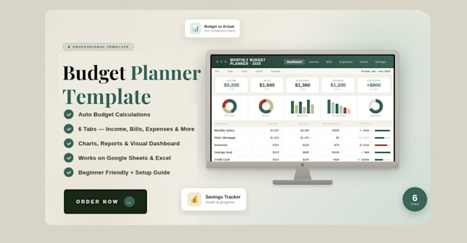 design custom excel budget spreadsheet, dashboard, formulas, excel template, vba
