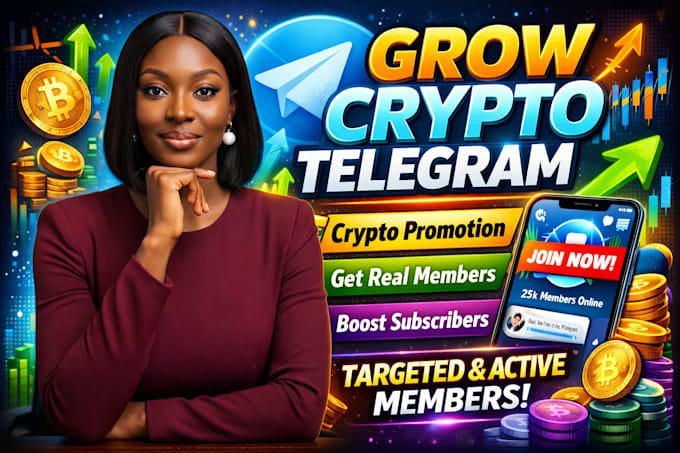 grow crypto telegram marketing, crypto telegram promotion, telegram subscribers