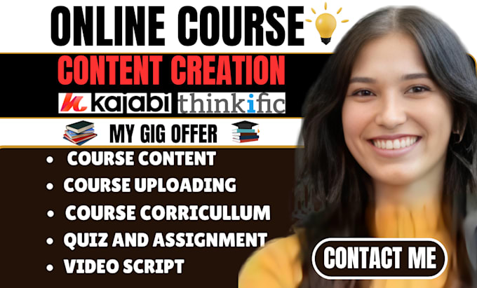 create online course content, ebook course, workbook elearning video lesson plan