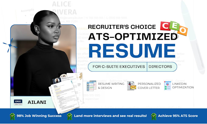Write your executive resume, ats resume writing, cover letter and ...