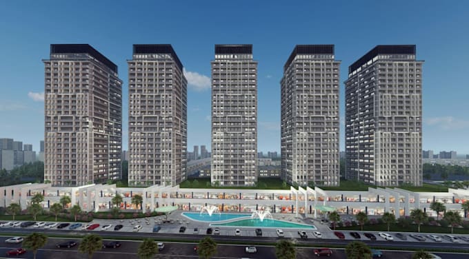 Design and render realistic 3dhigh rise, commercial, residential ...