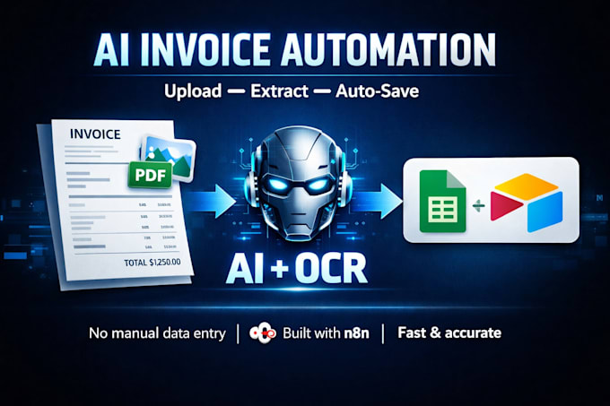 build ai invoice, receipt extraction automation using n8n