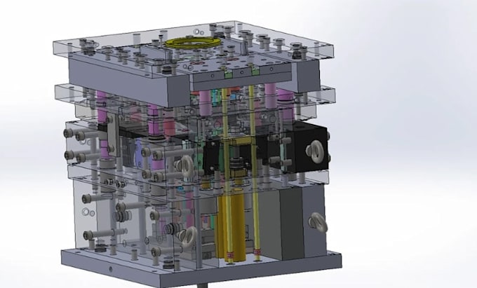 design injection mold and plastic part manufacturing ready models in 3d