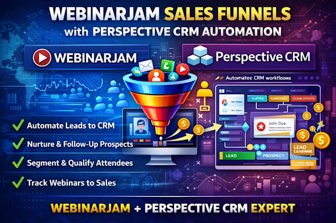 create a webinarjam sales funnel with perspective CRM automation