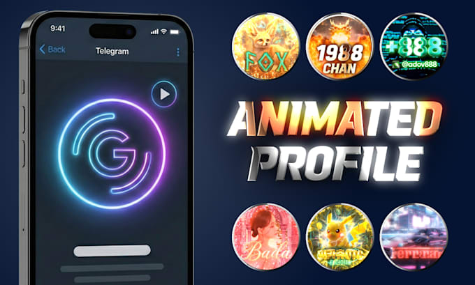 create a custom animated telegram profile picture