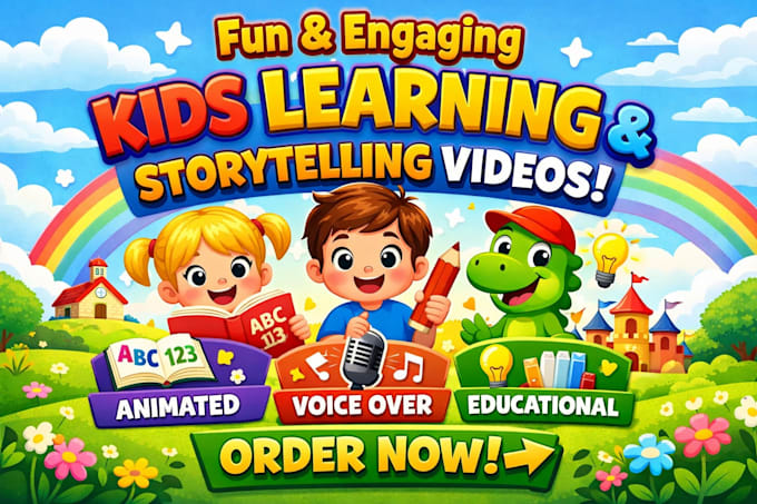 create kids learning and educational storytelling videos