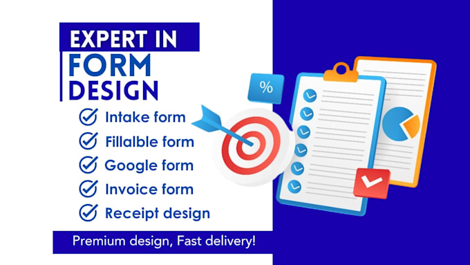 design intake form, google form, invoice, receipt for you, cognito form