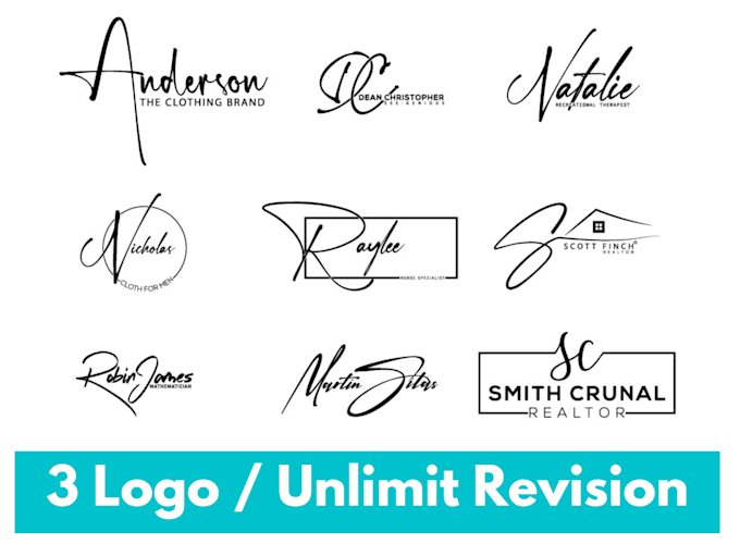 do design artistic signature or autograph