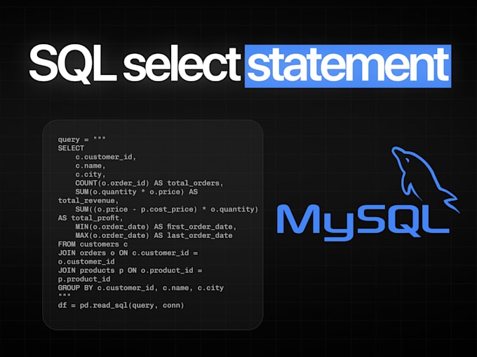write advanced sql queries for you