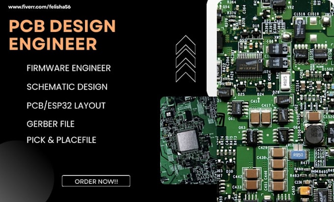 Make pcb design pcb layout and circuit schematic by Felisha56 | Fiverr
