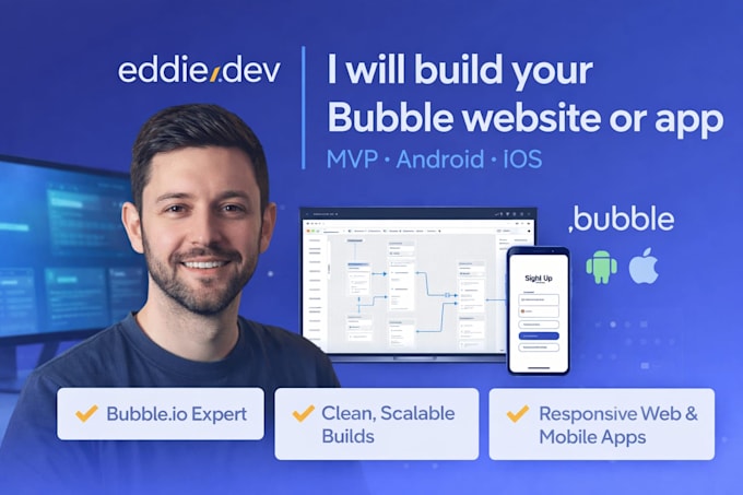 bubble website bubble app bubble mvp bubble android ios
