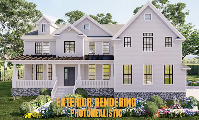 do 3d exterior rendering and realistic architectural visualization