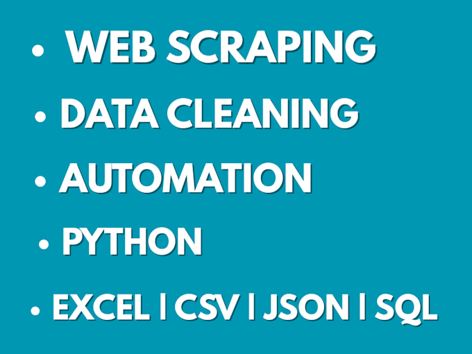 do web scraping, data cleaning, python, pandas, and sql tasks