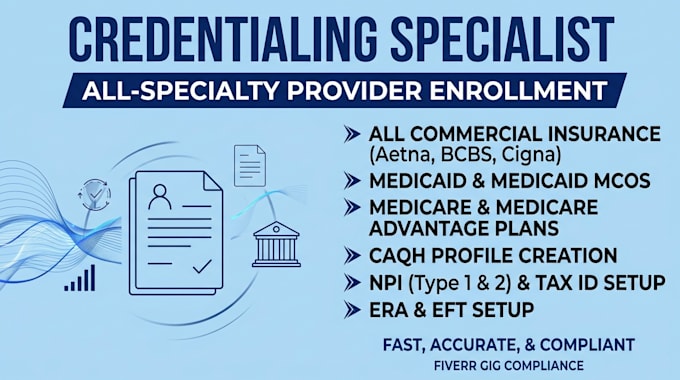 do provider credentialing, insurance enrollment and contracting
