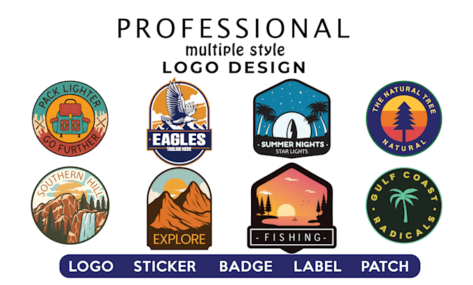 design badge, patch, sticker, label, logo