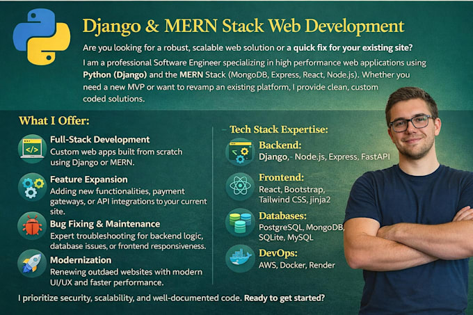 build a custom and high performance web app using django,fastapi and react, next