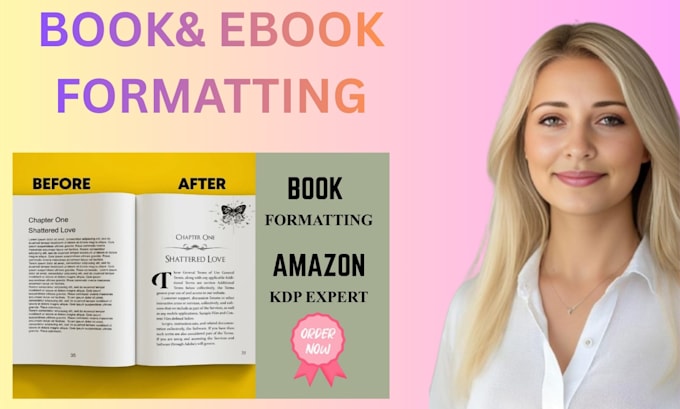 do amazon KDP book formatting, paperback formatting, and kindle formatting