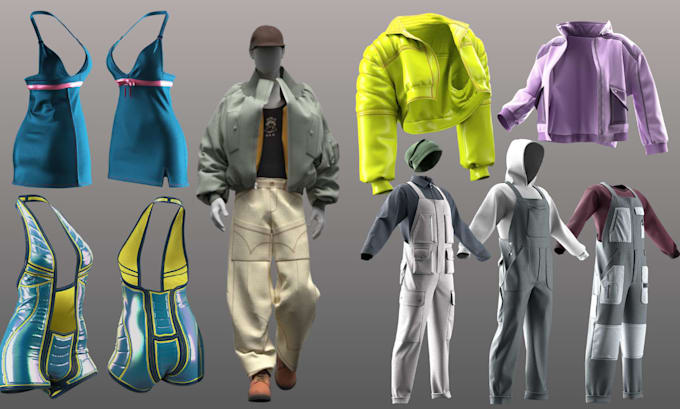 create realistic 3d clothing mesh virtual clothing for second life with textures