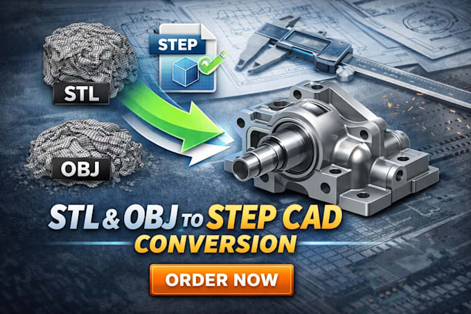 stl and obj file conversion into step cad format